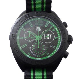 【10日限定★対象品3％OFF＆全品P3倍】 タグ・ホイヤー TAG Heuer 腕時計 フォーミュラ1 CAZ1113/FC8189 世界限定3000本 クリスティアーノ ロナウドモデル ブラック/グリーン文字盤 SS クオーツアナログ 【箱・保付き】 【中古】