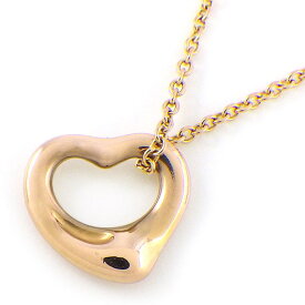 ティファニー Tiffany & Co. ネックレス オープン ハート 60018443 幅11.0mmモデル K18PG 【中古】