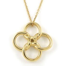 【10日限定★対象品3％OFF＆全品P3倍】 ティファニー Tiffany & Co. ネックレス クアドロフォリオ クローバーモチーフ K18YG 【中古】
