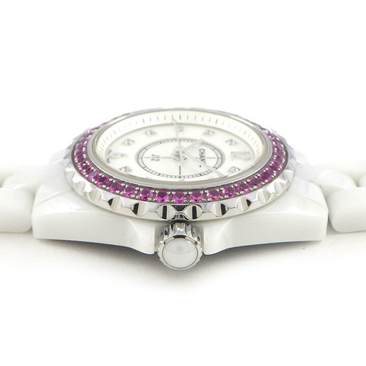 楽天市場】シャネル CHANEL 腕時計 J12 H3243 ピンクサファイア ベゼル  