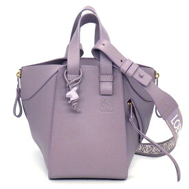 ロエベ LOEWE ハンドバッグ ショルダーバッグ ハンモック コンパクト A538H13X07 ペールオーバージーングレーズ カーフスキン 【中古】