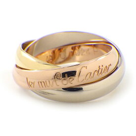 【最大3万円OFFクーポン配布中】 カルティエ Cartier リング トリニティ スリーカラー K18PG K18WG K18YG 9号 / #49 【中古】