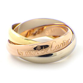 【最大3万円OFFクーポン配布中】 カルティエ Cartier リング トリニティ スリーカラー K18PG K18WG K18YG 10.5号 / #51 【中古】