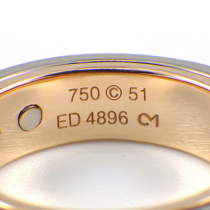 楽天市場】カルティエ Cartier リング ラブ シークレット K18WG K18PG  