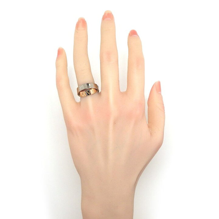 楽天市場】カルティエ Cartier リング ラブ シークレット K18WG K18PG  