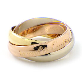 【最大3万円OFFクーポン★サマーセール】 カルティエ Cartier リング トリニティ スリーカラー K18PG K18WG K18YG 9号 / #49 【中古】