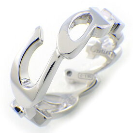 【最大3万円OFFクーポン配布中】 カルティエ Cartier リング シグネチャー B4056849 ロゴ 3ポイント ダイヤモンド K18WG 9号 / #49 【中古】