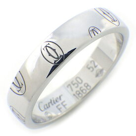 【最大3万円OFFクーポン配布中】 カルティエ Cartier リング ハッピーバースデー SM ロゴ C2 2C K18WG 12号 / #52 【中古】