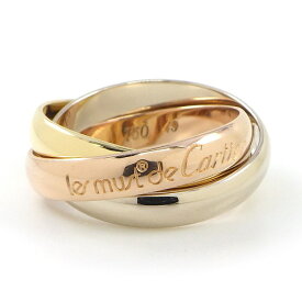 【最大3万円OFFクーポン配布中】 カルティエ Cartier リング トリニティ スリーカラー K18PG K18WG K18YG 9号 / #49 【中古】