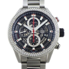 タグ・ホイヤー TAG Heuer 腕時計 カレラキャリバーホイヤー01 CAR201P.BA0766 ダイヤベゼル カレンダー クロノグラフ スモールセコンド 裏スケ 夜光針/インデックス スケルトン 文字盤 SS 自動巻き 【箱・保付き】 【中古】