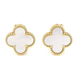 ヴァンクリーフ＆アーペル Van Cleef & Arpels ピアス ヴィンテージ アルハンブラ VCARA44100 ホワイト シェル K18YG 【中古】