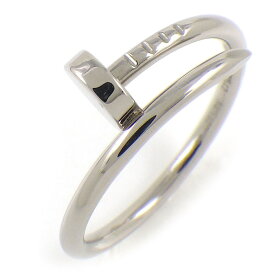 【最大3万円OFFクーポン配布中】 カルティエ Cartier リング ジュスト アン クル SM B4226053 釘モチーフ K18WG 13号 / #53 【中古】
