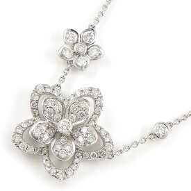 グラフ Graff GRAFF ネックレス ワイルド フラワー ダブル RGP790 パヴェ ダイヤモンド 計0.66ct K18WG 【中古】