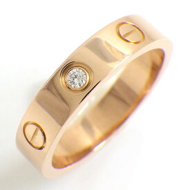 【最大3万円OFFクーポン★サマーセール】 カルティエ Cartier リング ラブ スモールモデル SM B4050700 1ポイント ダイヤモンド 0.02ct K18PG 9号 / #49 【中古】