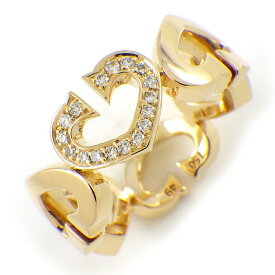 【最大3万円OFFクーポン配布中】 カルティエ Cartier リング Cハート B4041749 ダイヤモンド K18YG 9号 / #49 【中古】