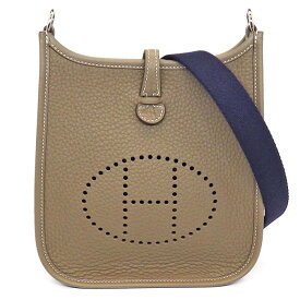 エルメス HERMES ショルダーバッグ エヴリン TPM W刻印 2024年 エトゥープ ブルーインディゴ トリヨンクレマンス シルバー金具 【中古】
