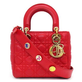 【本日終了★ゴールデンセール★対象品2％OFF＆P3倍】 ディオール Dior ハンドバッグ ショルダーバッグ レディディオール MY ABC スモール M0532OCAL_M383 レッド カナージュ ラムスキン 【中古】