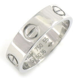 【最大3万円OFFクーポン配布中】 カルティエ Cartier リング ラブ クラシックモデル MM B4084755 K18WG 15号 / #55 【中古】