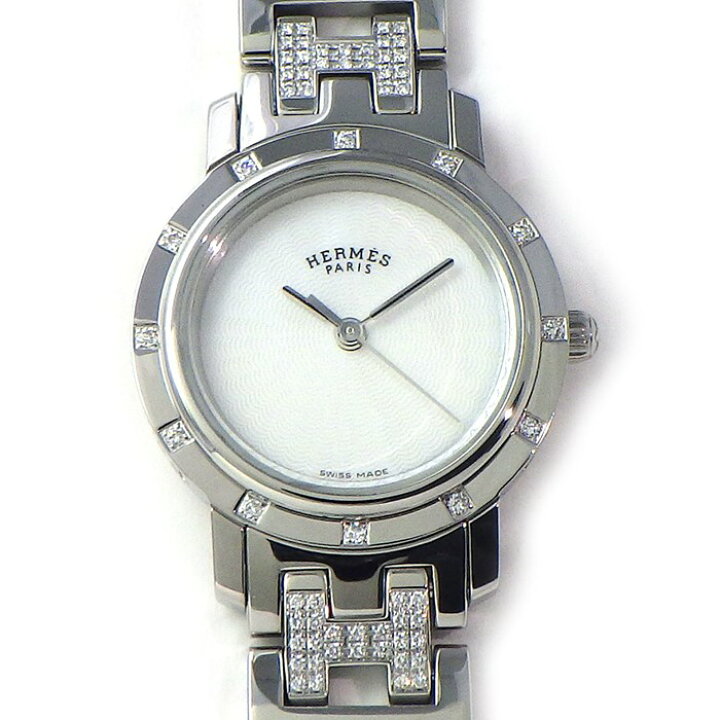 楽天市場】エルメス HERMES 腕時計 クリッパー ナクレ CL4.230 ダイヤ  
