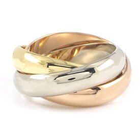 【最大3万円OFFクーポン配布中】 カルティエ Cartier リング トリニティ スリーカラー K18PG K18WG K18YG 7.5号 / #48 【中古】