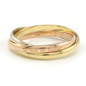 【最大3万円OFFクーポン配布中】 カルティエ Cartier リング トリニティ XS スリーカラー K18PG K18WG K18YG 8号 / #49 【中古】