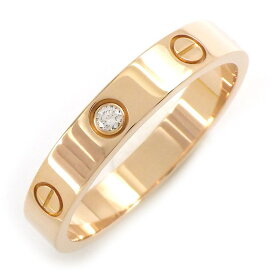 【最大3万円OFFクーポン配布中】 カルティエ Cartier リング ラブ スモールモデル SM B4050760 1ポイント ダイヤモンド 0.02ct K18PG 19号 / #60 【中古】