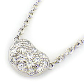 ティファニー Tiffany & Co. ネックレス ビーン デザイン 73414547 幅6.5mmモデル ビーンズ ダイヤモンド 計0.05ct PT950 【中古】