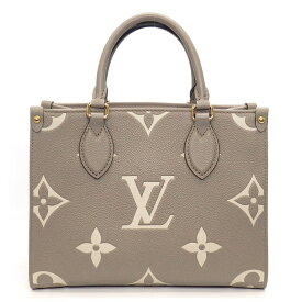 ルイ・ヴィトン LOUIS VUITTON ハンドバッグ オンザゴー PM M45779 トゥルトレール/クレーム バイカラー モノグラム・アンプラント レザー 【中古】