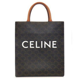 セリーヌ CELINE ハンドバッグ ショルダーバッグ バーティカル カバ スモール 191542BZK.04LU タン トリオンフキャンバス カーフレザー 【中古】