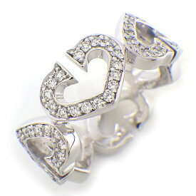 【最大3万円OFFクーポン配布中】 カルティエ Cartier リング C ハート フル パヴェ ダイヤモンド K18WG 7.5号 / #48 【中古】