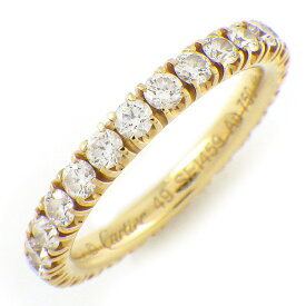 【最大3万円OFFクーポン配布中】 カルティエ Cartier リング エタンセル 幅2.6mmモデル B4087000 フルエタニティ 28ポイント ダイヤモンド K18YG 8.5号 / #49 【中古】