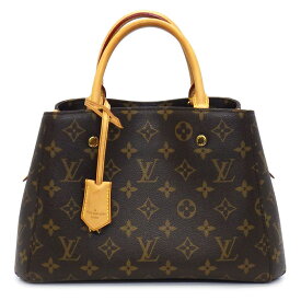 ルイ・ヴィトン Louis Vuitton ハンドバッグ ショルダーバッグ モンテーニュ BB 2014年 M41055 ブラウン パープル モノグラム キャンバス 【中古】