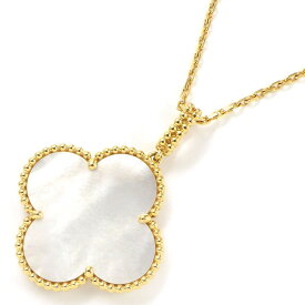 ヴァンクリーフ＆アーペル Van Cleef & Arpels ロングネックレス マジック アルハンブラ VCARO49L00 ホワイト シェル K18YG 【中古】