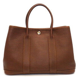 エルメス HERMES ハンドバッグ ガーデンパーティ TPM □P刻印 2012年 マロンドインディ ネゴンダ シルバー金具 【中古】