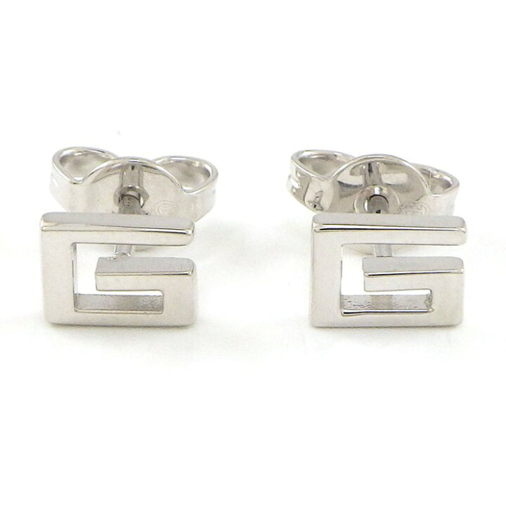 楽天市場】グッチ GUCCI ピアス G ロゴ スクエア K18WG 【中古 