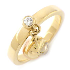 【最大3万円OFFクーポン配布中】 カルティエ Cartier リング ベビートリニティ スウィング ドロップ スリーカラー 1ポイント ダイヤモンド K18PG K18WG K18YG 10.5号 / #51 【中古】