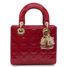 【最大3万円OFFクーポン配布中】 ディオール Dior ハンドバッグ ショルダーバッグ レディディオール スモール M0531OWCB_M323 レッド カナージュ パテントカーフスキン 【中古】