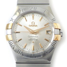 【最大3万円OFFクーポン配布中】 オメガ OMEGA 腕時計 コンステレーション コーアクシャル 123.20.35.20.02.003 サンレイ シルバー文字盤 デイト 裏スケ K18PG SS 自動巻き 【箱・保付き】 【中古】