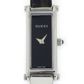 【最大3万円OFFクーポン配布中】 グッチ GUCCI 腕時計 バングルウォッチ 1500L ホースビット レクタンギュラー ブラック文字盤 SS クオーツアナログ 【中古】