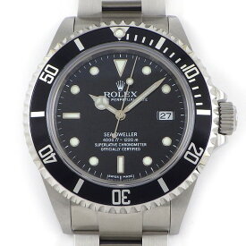 【最大3万円OFFクーポン配布中】 ロレックス Rolex 腕時計 シードゥエラー 16600T D番 2005年製 ブラック文字盤 デイト 回転ベゼル 夜光針・インデックス SS 自動巻き 【箱・保付き】 【中古】
