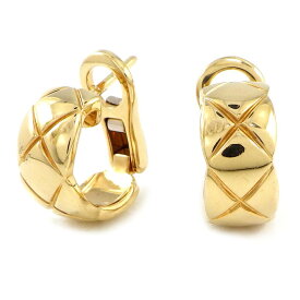 【10日限定★対象品3％OFF＆全品P3倍】 シャネル CHANEL ピアス ココクラッシュ J11134 マトラッセ キルティング K18YG 【中古】