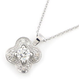 【最大3万円OFFクーポン配布中】 モーブッサン MAUBOUSSIN ネックレス チャンスオブラブ クローバーモチーフ パヴェ ダイヤモンド K18WG 【中古】