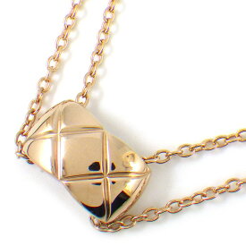 【15日限定★ポイント3倍】 シャネル CHANEL ネックレス ココクラッシュ ダブルチェーン マトラッセ キルティング K18BG 【中古】