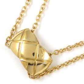 【10日限定★対象品3％OFF＆全品P3倍】 シャネル CHANEL ネックレス ココクラッシュ J11360 ダブルチェーン マトラッセ キルティング K18YG 【中古】
