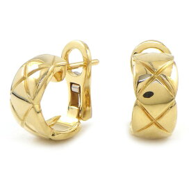 【10日限定★対象品3％OFF＆全品P3倍】 シャネル CHANEL ピアス ココクラッシュ J11134 マトラッセ キルティング K18YG 【箱・保付き】 【中古】