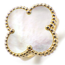 【最大1万円OFFクーポン配布中&10日限定★ポイント3倍】 ヴァンクリーフ＆アーペル Van Cleef & Arpels リング マジックアルハンブラ VCARF78900 ホワイト シェル K18YG 11.5号 / #52 【中古】