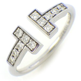 ティファニー Tiffany & Co. リング Tワイヤー 60147232 ダイヤモンド 計0.13ct K18WG 7.5号 【中古】
