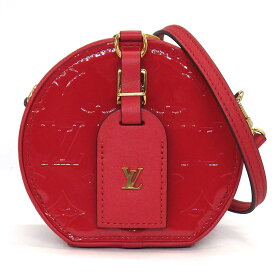 【最大3万円OFFクーポン配布中】 ミニ ボワット シャポー M90498 2019年製 ルージュ モノグラム・ヴェルニ エナメル加工 カーフスキン ゴールド金具 【中古】