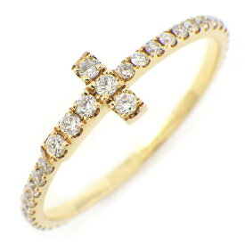 【最大3万円OFFクーポン配布中】 ティファニー Tiffany & Co. リング Tワイヤー バンド 60148878 フル エタニティ ダイヤモンド 計0.21ct K18YG 11.5号 【中古】