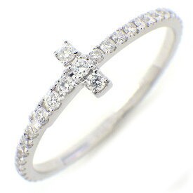 【最大3万円OFFクーポン配布中】 ティファニー Tiffany & Co. リング Tワイヤー バンド 60148891 フル エタニティ ダイヤモンド 計0.20ct K18WG 11.5号 【中古】